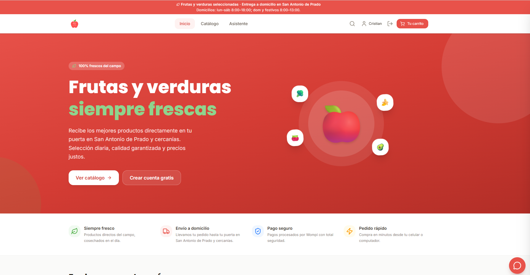 ECL Fruver - E-commerce frutas y verduras Medellín